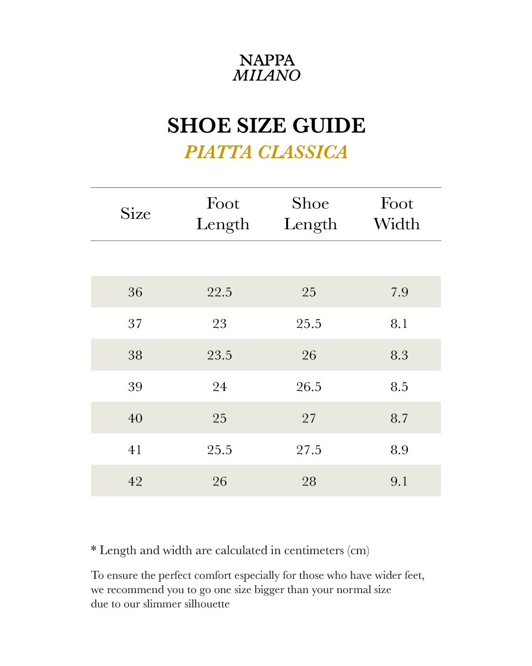 Tory burch ballet flats size chart deals